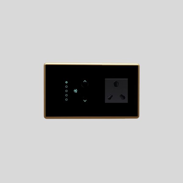 FULL GLASS TOUCH FAN 1  SOCKET (1-10A)
