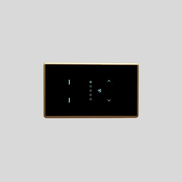 FULL GLASS TOUCH 2 SWITCH (1-25A) 1 FAN