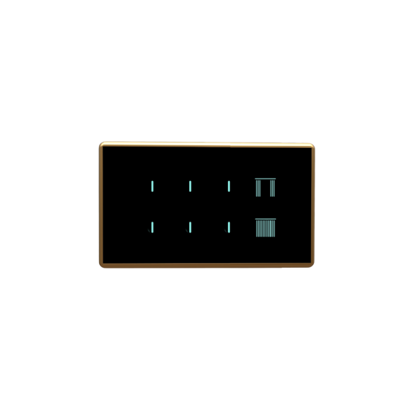 FULL GLASS TOUCH 6 SWITCH (1-25A) 1 CURTAIN